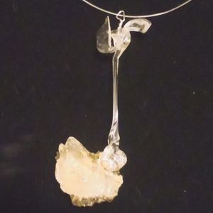 Glad and Stone Necklace Pendant